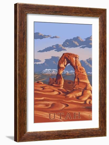 Utah - Delicate Arch-Lantern Press-Framed Art Print