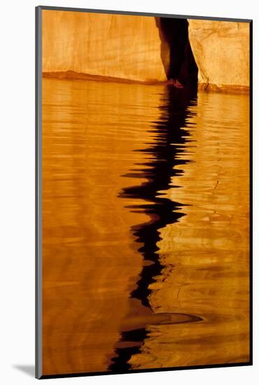 Utah. Detail, Colorful Abstract Reflections, Sunrise Reflections Off Tapestry Wall on Lake Powell-Judith Zimmerman-Mounted Photographic Print