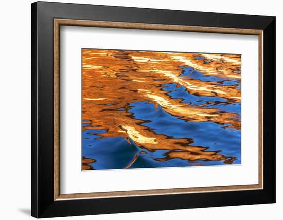 Utah, Glen Canyon Nra. Abstract of Cliff Reflection in Lake Powell-Jaynes Gallery-Framed Photographic Print