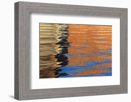 Utah, Glen Canyon Nra. Abstract of Cliff Reflection in Lake Powell-Jaynes Gallery-Framed Photographic Print