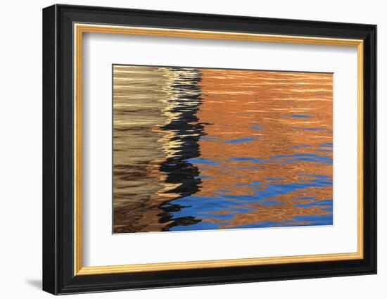 Utah, Glen Canyon Nra. Abstract of Cliff Reflection in Lake Powell-Jaynes Gallery-Framed Photographic Print