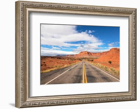 Utah, Highway 24 in Capitol Reef National Park-Alan Majchrowicz-Framed Photographic Print