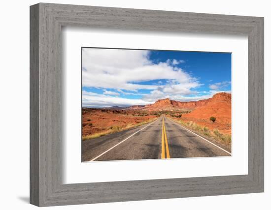 Utah, Highway 24 in Capitol Reef National Park-Alan Majchrowicz-Framed Photographic Print