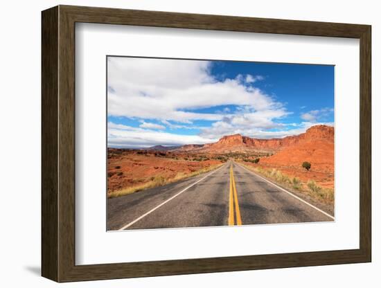 Utah, Highway 24 in Capitol Reef National Park-Alan Majchrowicz-Framed Photographic Print