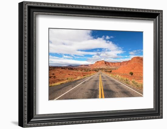 Utah, Highway 24 in Capitol Reef National Park-Alan Majchrowicz-Framed Photographic Print