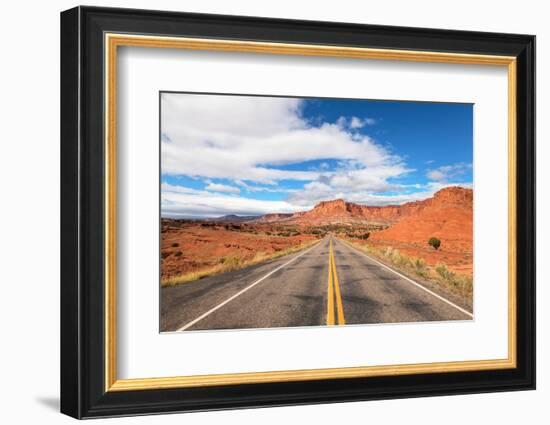 Utah, Highway 24 in Capitol Reef National Park-Alan Majchrowicz-Framed Photographic Print