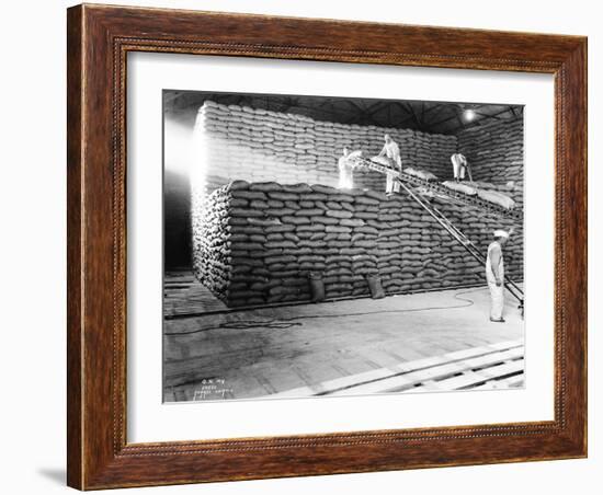 Utah-Idaho Sugar Company Warehouse in Bellingham, WA, 1928-Asahel Curtis-Framed Giclee Print