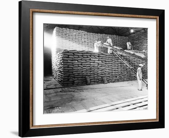 Utah-Idaho Sugar Company Warehouse in Bellingham, WA, 1928-Asahel Curtis-Framed Giclee Print