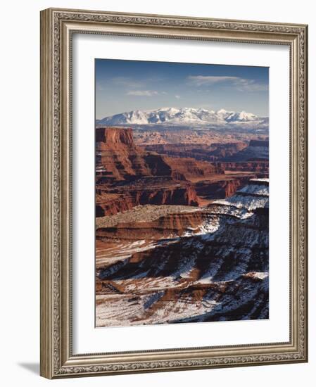 Utah, Moab, Canyonlands National Park, Buck Canyon Overlook, Winter, USA-Walter Bibikow-Framed Photographic Print