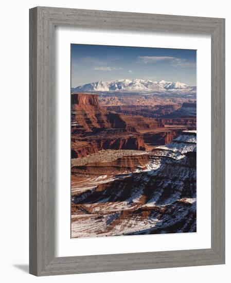 Utah, Moab, Canyonlands National Park, Buck Canyon Overlook, Winter, USA-Walter Bibikow-Framed Photographic Print