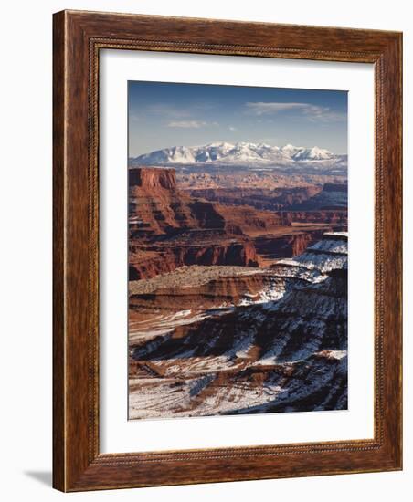 Utah, Moab, Canyonlands National Park, Buck Canyon Overlook, Winter, USA-Walter Bibikow-Framed Photographic Print