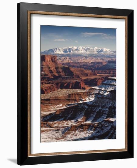 Utah, Moab, Canyonlands National Park, Buck Canyon Overlook, Winter, USA-Walter Bibikow-Framed Photographic Print