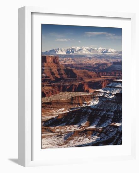 Utah, Moab, Canyonlands National Park, Buck Canyon Overlook, Winter, USA-Walter Bibikow-Framed Photographic Print