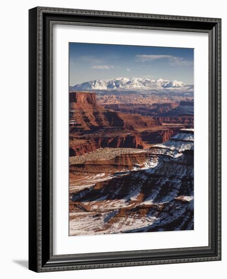 Utah, Moab, Canyonlands National Park, Buck Canyon Overlook, Winter, USA-Walter Bibikow-Framed Photographic Print