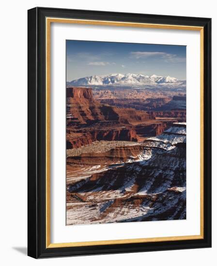 Utah, Moab, Canyonlands National Park, Buck Canyon Overlook, Winter, USA-Walter Bibikow-Framed Photographic Print