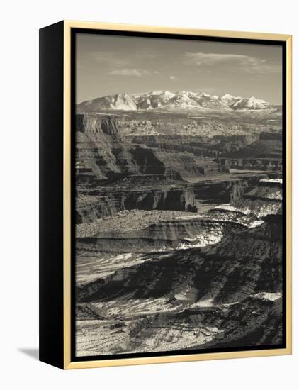 Utah, Moab, Canyonlands National Park, Buck Canyon Overlook, Winter, USA-Walter Bibikow-Framed Premier Image Canvas