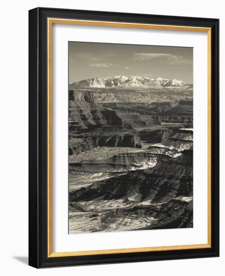 Utah, Moab, Canyonlands National Park, Buck Canyon Overlook, Winter, USA-Walter Bibikow-Framed Photographic Print