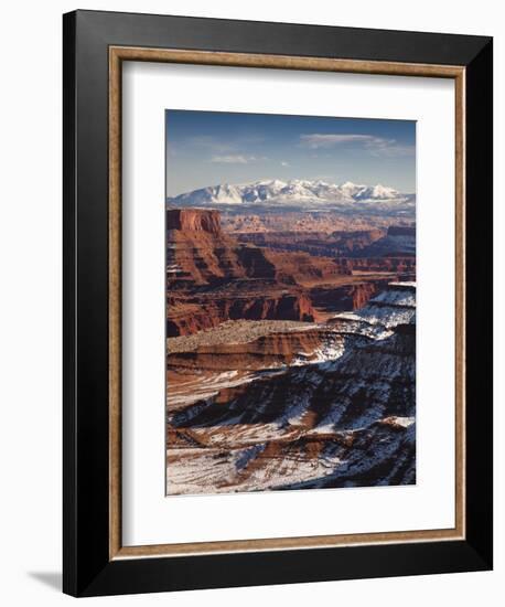 Utah, Moab, Canyonlands National Park, Buck Canyon Overlook, Winter, USA-Walter Bibikow-Framed Photographic Print