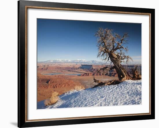 Utah, Moab, Dead Horse Point State Park, View of the Meander Canyon, Winter, USA-Walter Bibikow-Framed Photographic Print