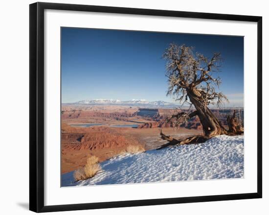 Utah, Moab, Dead Horse Point State Park, View of the Meander Canyon, Winter, USA-Walter Bibikow-Framed Photographic Print