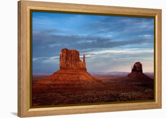 Utah, Monument Valley Navajo Tribal Park. Eroded Formations-Jay O'brien-Framed Premier Image Canvas