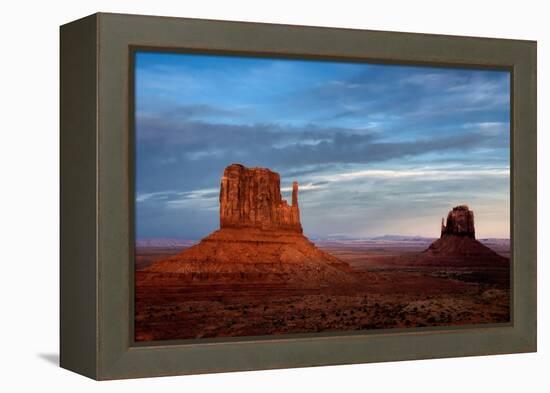 Utah, Monument Valley Navajo Tribal Park. Eroded Formations-Jay O'brien-Framed Premier Image Canvas