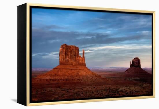 Utah, Monument Valley Navajo Tribal Park. Eroded Formations-Jay O'brien-Framed Premier Image Canvas