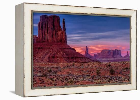 Utah, Monument Valley Navajo Tribal Park. Eroded Formations-Jay O'brien-Framed Premier Image Canvas