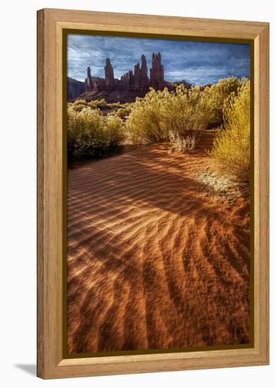 Utah, Monument Valley Navajo Tribal Park. Eroded Formations-Jay O'brien-Framed Premier Image Canvas