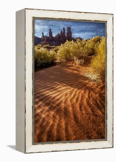 Utah, Monument Valley Navajo Tribal Park. Eroded Formations-Jay O'brien-Framed Premier Image Canvas