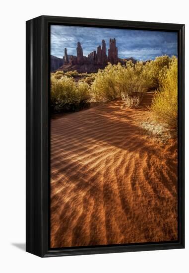 Utah, Monument Valley Navajo Tribal Park. Eroded Formations-Jay O'brien-Framed Premier Image Canvas