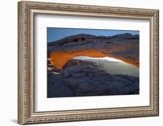 Utah. Overlook Vista Through Mesa Arch During Winter at Canyonlands National Park, Island in Sky-Judith Zimmerman-Framed Photographic Print