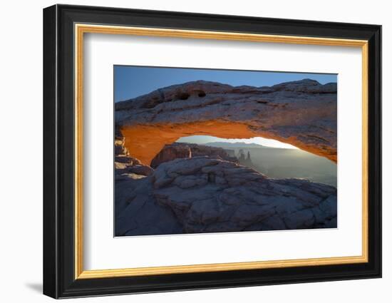 Utah. Overlook Vista Through Mesa Arch During Winter at Canyonlands National Park, Island in Sky-Judith Zimmerman-Framed Photographic Print