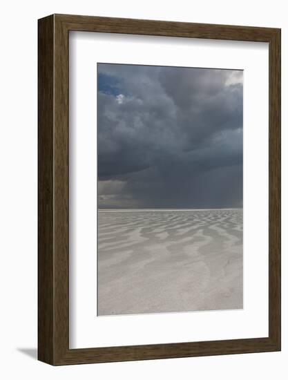 Utah. Passing Thunderstorm over Bonneville Salt Flats, Leaving Flooded Desert Floor-Judith Zimmerman-Framed Photographic Print