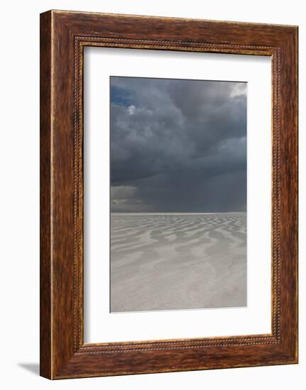 Utah. Passing Thunderstorm over Bonneville Salt Flats, Leaving Flooded Desert Floor-Judith Zimmerman-Framed Photographic Print