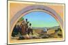 Utah, Representation of Utah Pioneers of 1847 Entering Great Salt Lake Valley-Lantern Press-Mounted Art Print