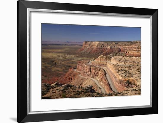 Utah, San Juan County, Moki Dugway Switchback Road, Cedar Mesa-David Wall-Framed Photographic Print