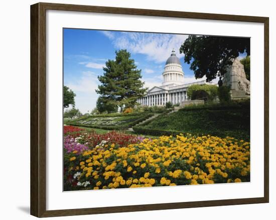 Utah State Capitol Building and Garden, Salt Lake City, Utah, USA-Scott T. Smith-Framed Photographic Print