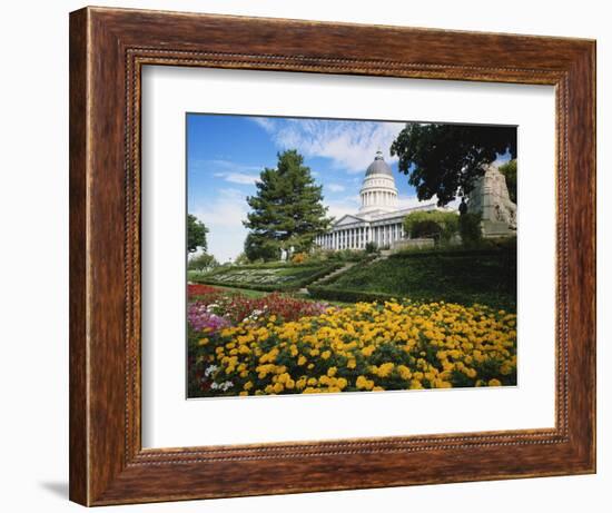 Utah State Capitol Building and Garden, Salt Lake City, Utah, USA-Scott T. Smith-Framed Photographic Print