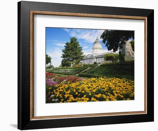 Utah State Capitol Building and Garden, Salt Lake City, Utah, USA-Scott T. Smith-Framed Photographic Print