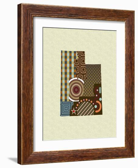 Utah State Map-Lanre Adefioye-Framed Giclee Print