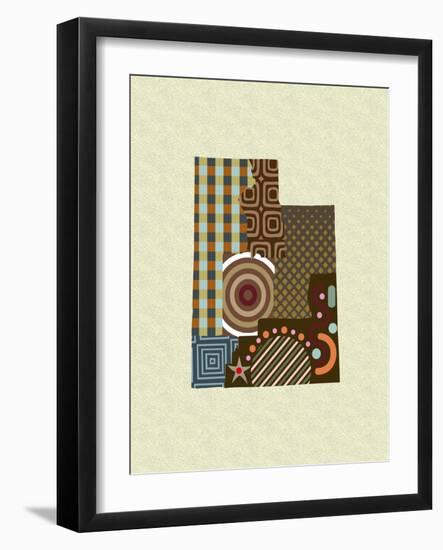 Utah State Map-Lanre Adefioye-Framed Giclee Print