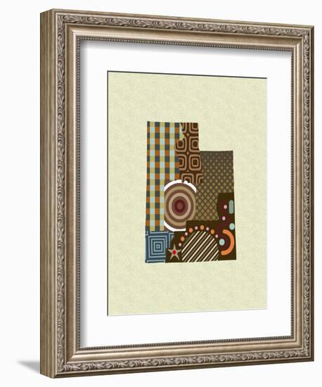 Utah State Map-Lanre Adefioye-Framed Giclee Print