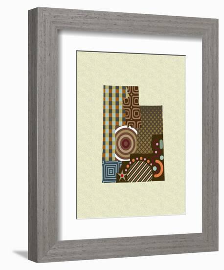 Utah State Map-Lanre Adefioye-Framed Giclee Print