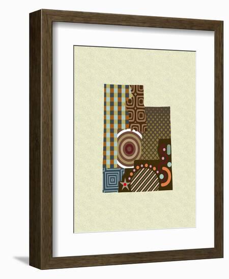 Utah State Map-Lanre Adefioye-Framed Giclee Print