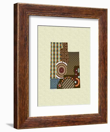 Utah State Map-Lanre Adefioye-Framed Giclee Print