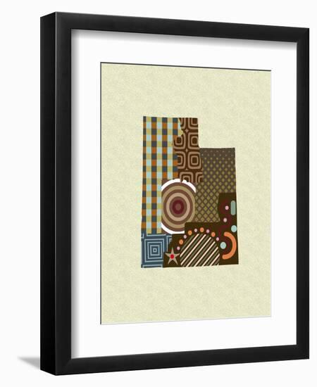 Utah State Map-Lanre Adefioye-Framed Giclee Print