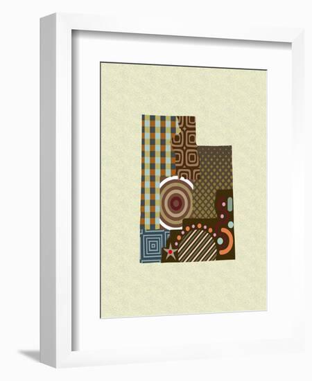 Utah State Map-Lanre Adefioye-Framed Giclee Print