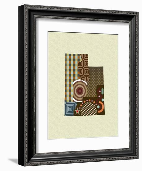 Utah State Map-Lanre Adefioye-Framed Giclee Print