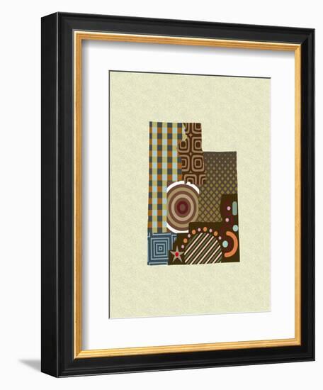 Utah State Map-Lanre Adefioye-Framed Giclee Print